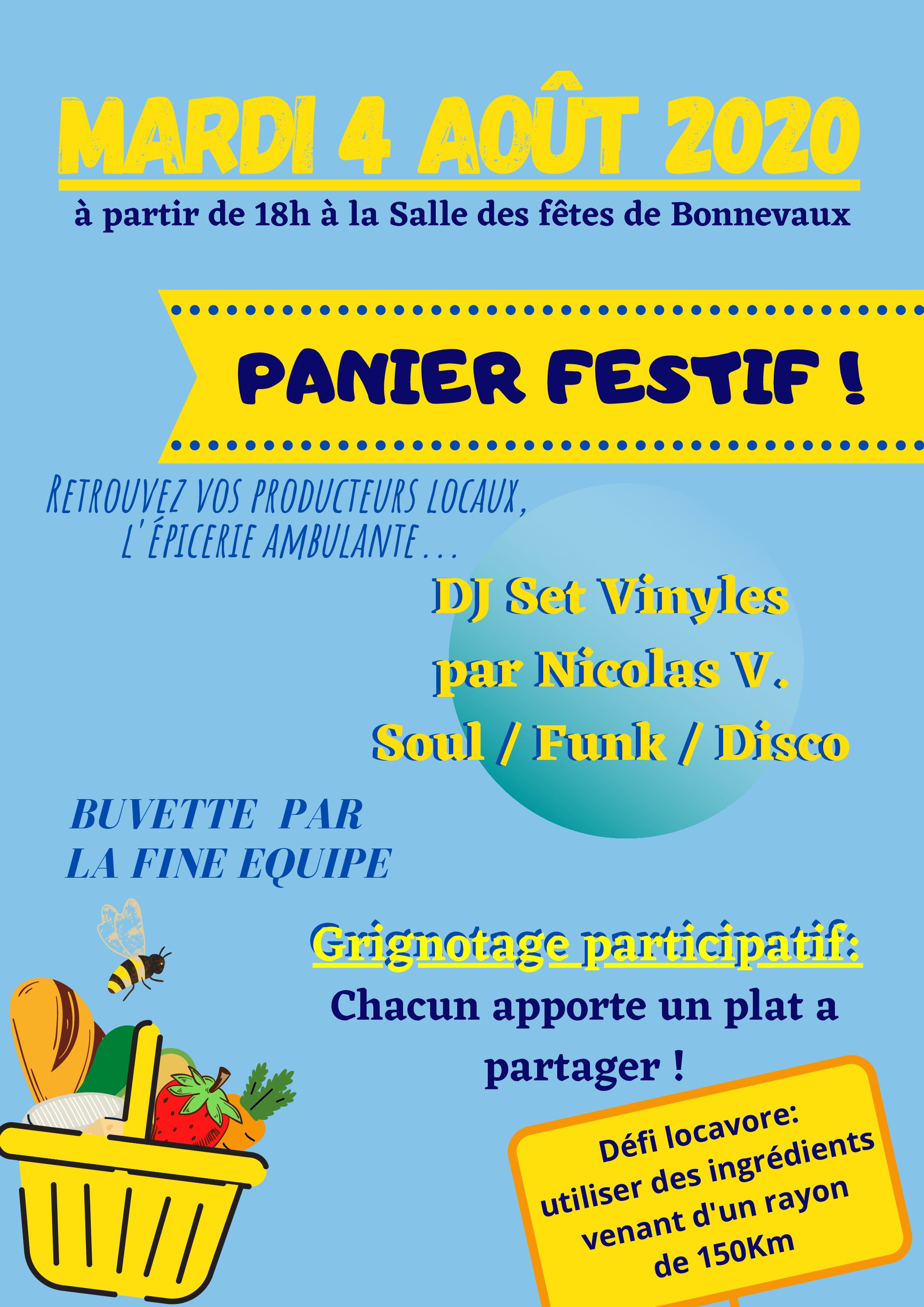 Panier festif ce 4 août ! Panier festif ce 4 août !
